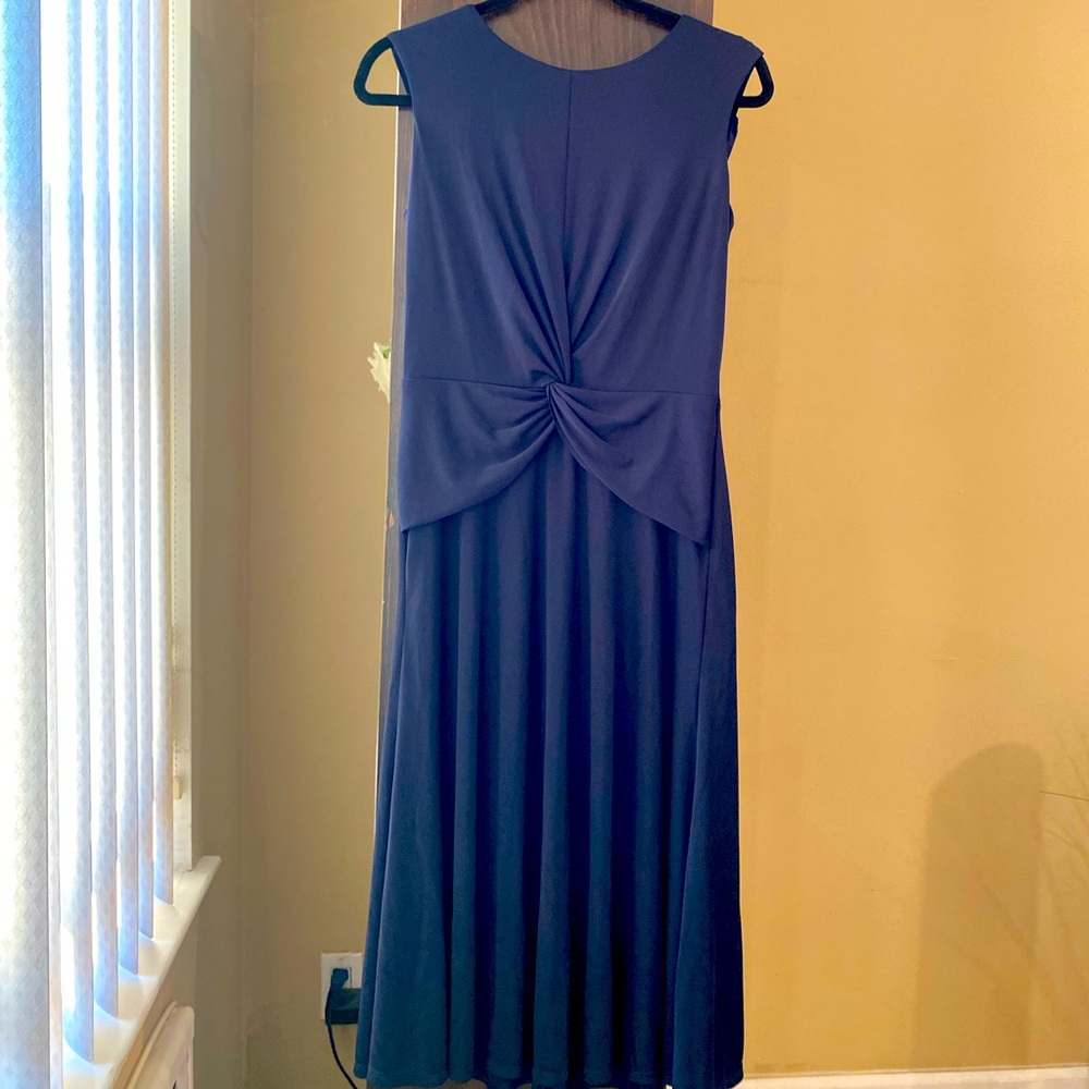 Ralph Lauren Navy Blue Short Sleeve Midi Dress